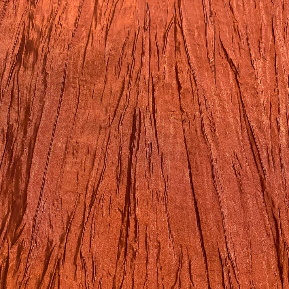 Accordion Taffeta Table Runner in Rust