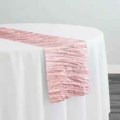 Accordion Taffeta Table Runner in Pink Petal