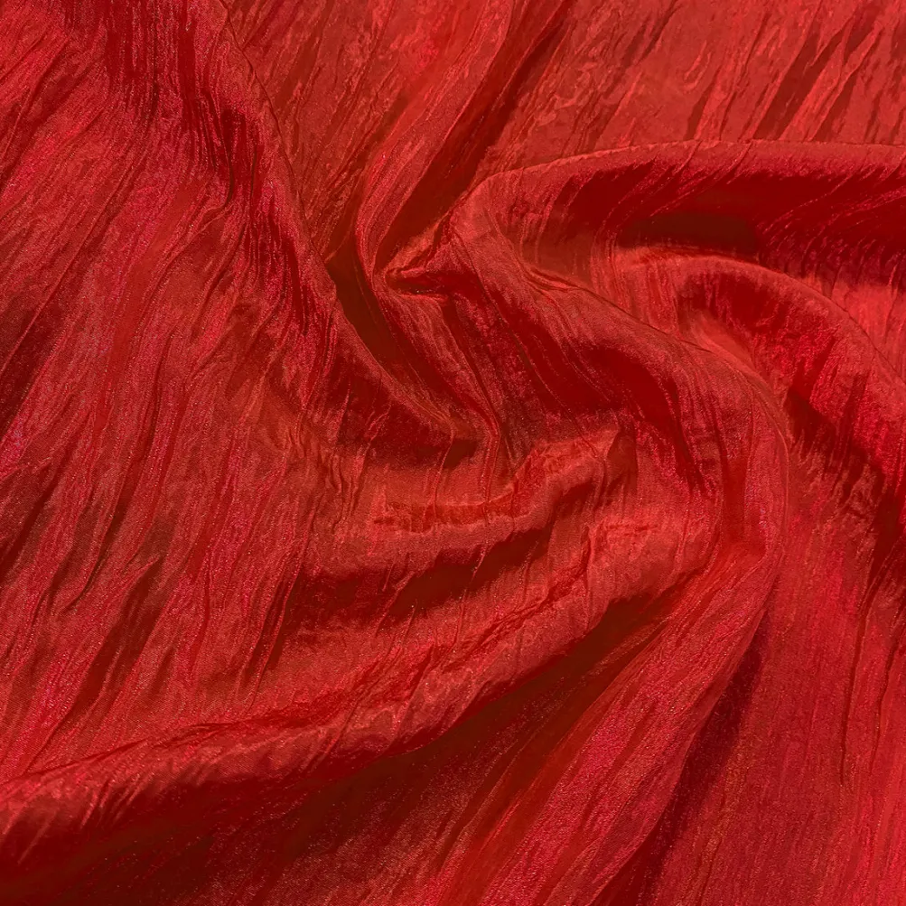 Accordion Taffeta Table Runner in Red