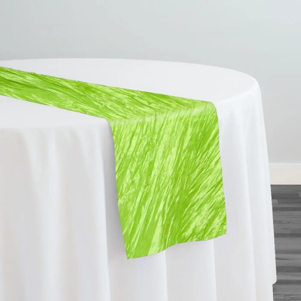 Accordion Taffeta Table Runner in Green