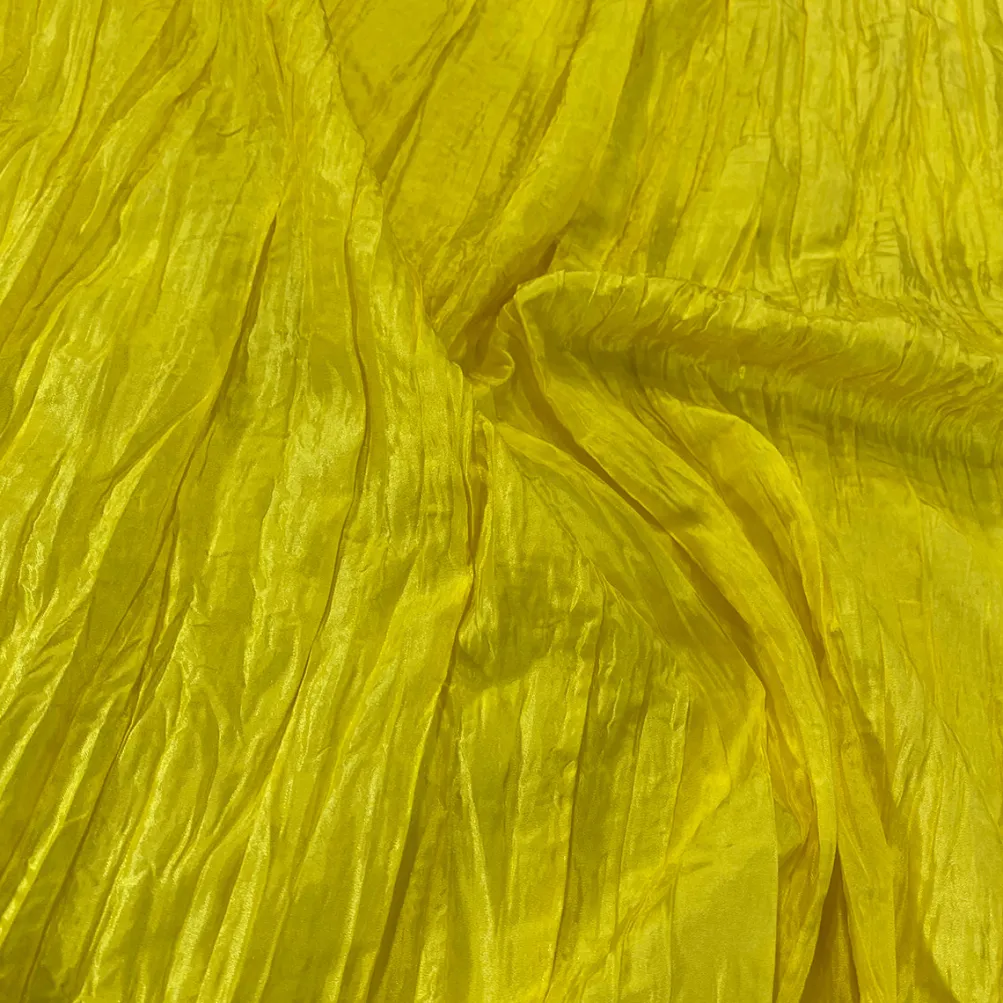 Accordion Taffeta Table Runner in Yellow