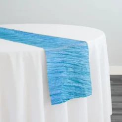 Accordion Taffeta Table Runner in Turquoise 112