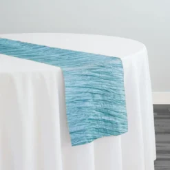 Accordion Taffeta Table Runner in Turquoise 14