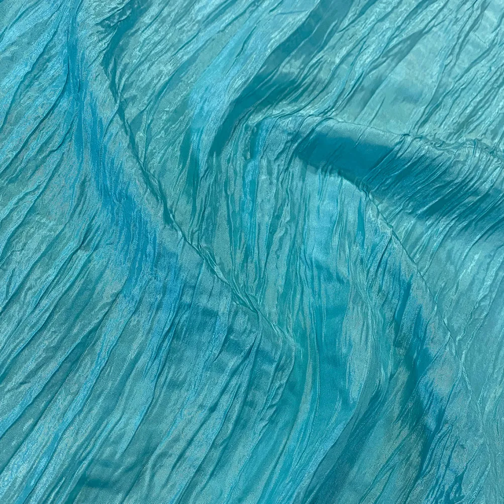Accordion Taffeta Table Runner in Turquoise 14