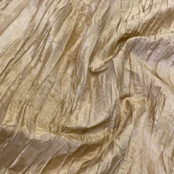 Accordion Taffeta Table Runner in Taupe Gold