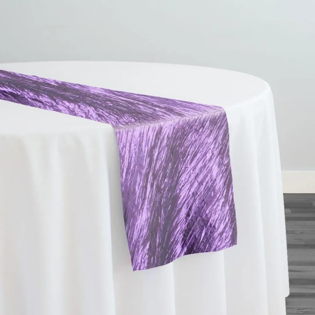Accordion Taffeta Table Runner in Lavender