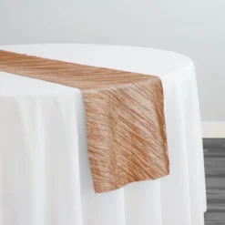 Accordion Taffeta Table Runner in Gold 92