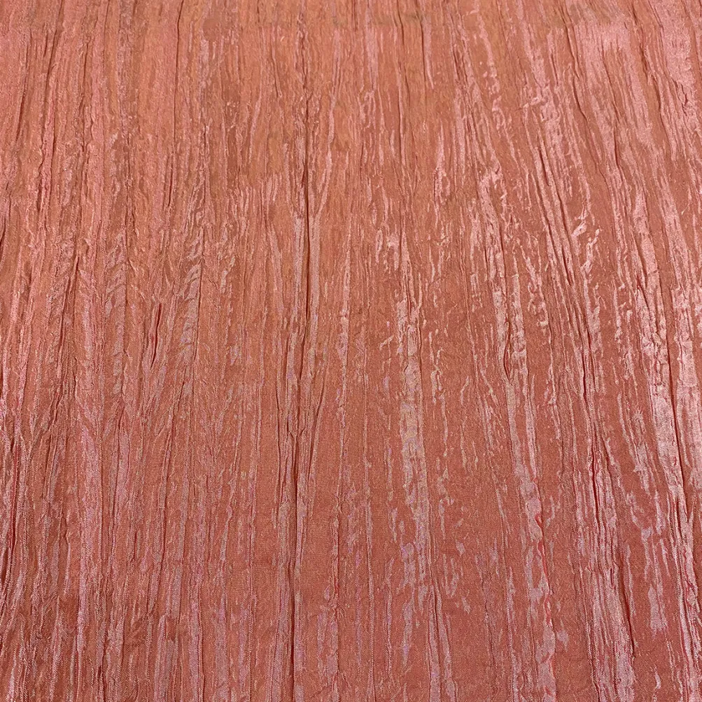 Accordion Taffeta Table Runner in Coral