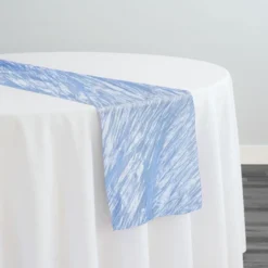 Accordion Taffeta Table Runner in Blue