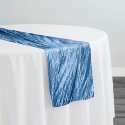 Accordion Taffeta Table Runner in Azure