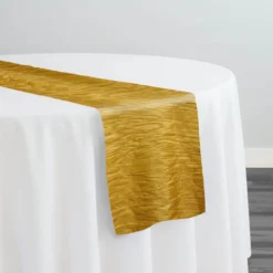 Accordion Taffeta Table Runner in Dijon 160