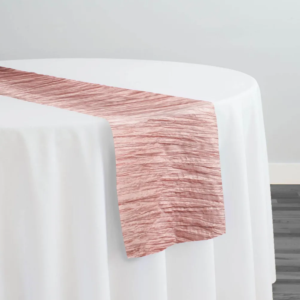 Accordion Taffeta Table Runner in Dusty Rose 085