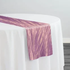 Accordion Taffeta Table Runner in Mauve
