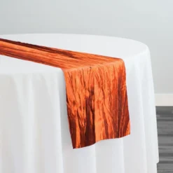 Accordion Taffeta Table Runner in Orange