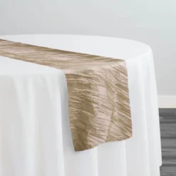 Accordion Taffeta Table Runner in Nude 115