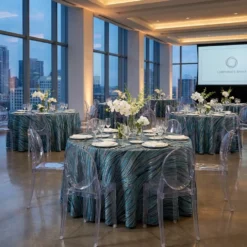 Allure Jacquard Table Linen in Blue