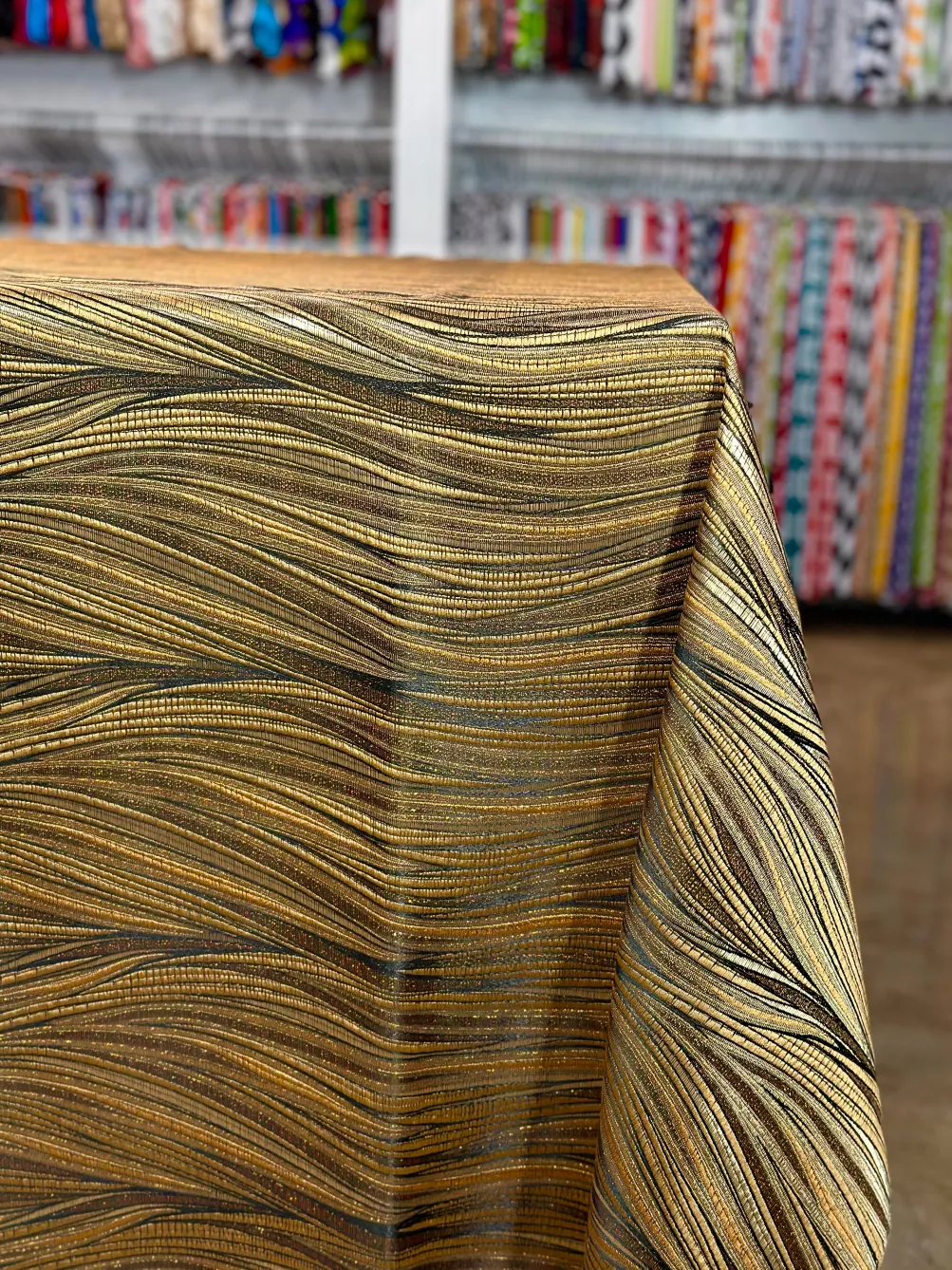 Allure Jacquard Table Linen in Gold