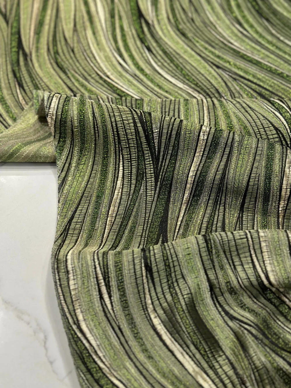 Allure Jacquard Table Linen in Green