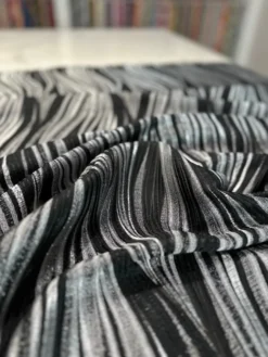 Allure Jacquard Table Linen in Black and Silver