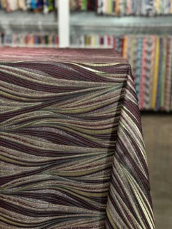 Allure Jacquard Table Linen in Burgundy