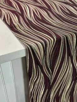 Allure Jacquard Table Linen in Plum