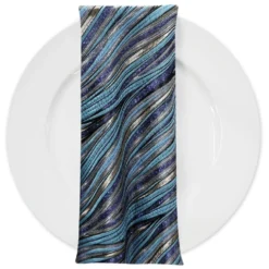 Allure Jacquard Table Napkin in Blue