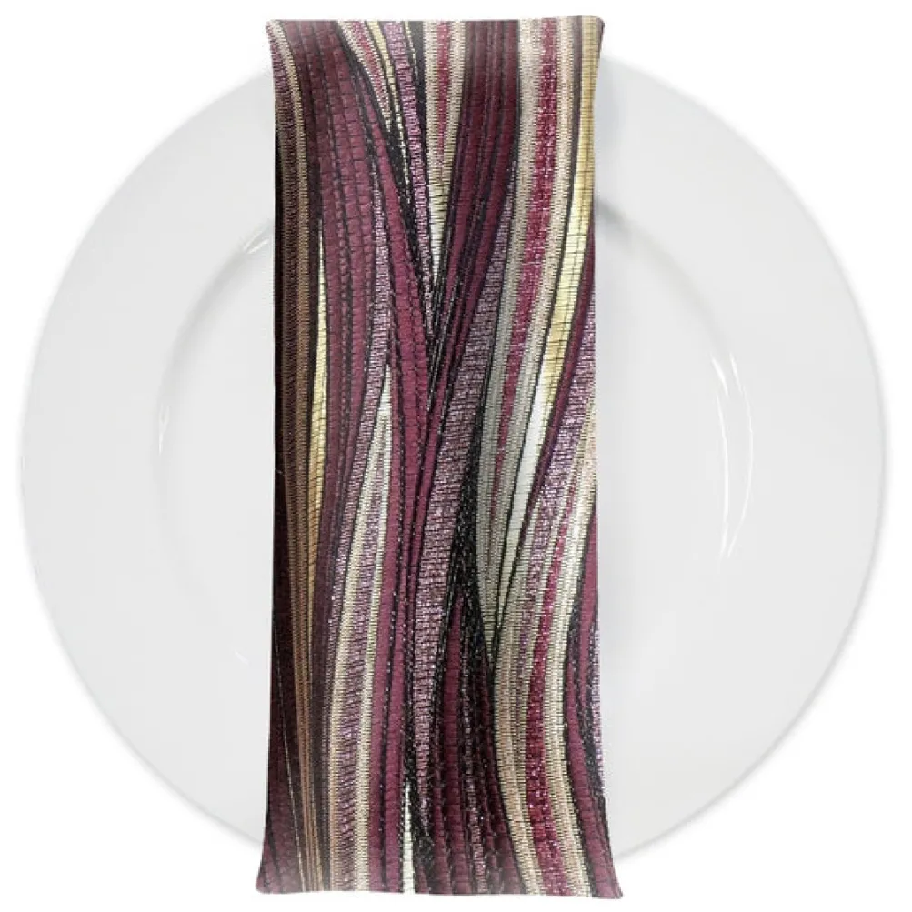 Allure Jacquard Table Napkin in Plum