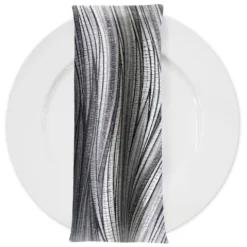 Allure Jacquard Table Napkin in Silver