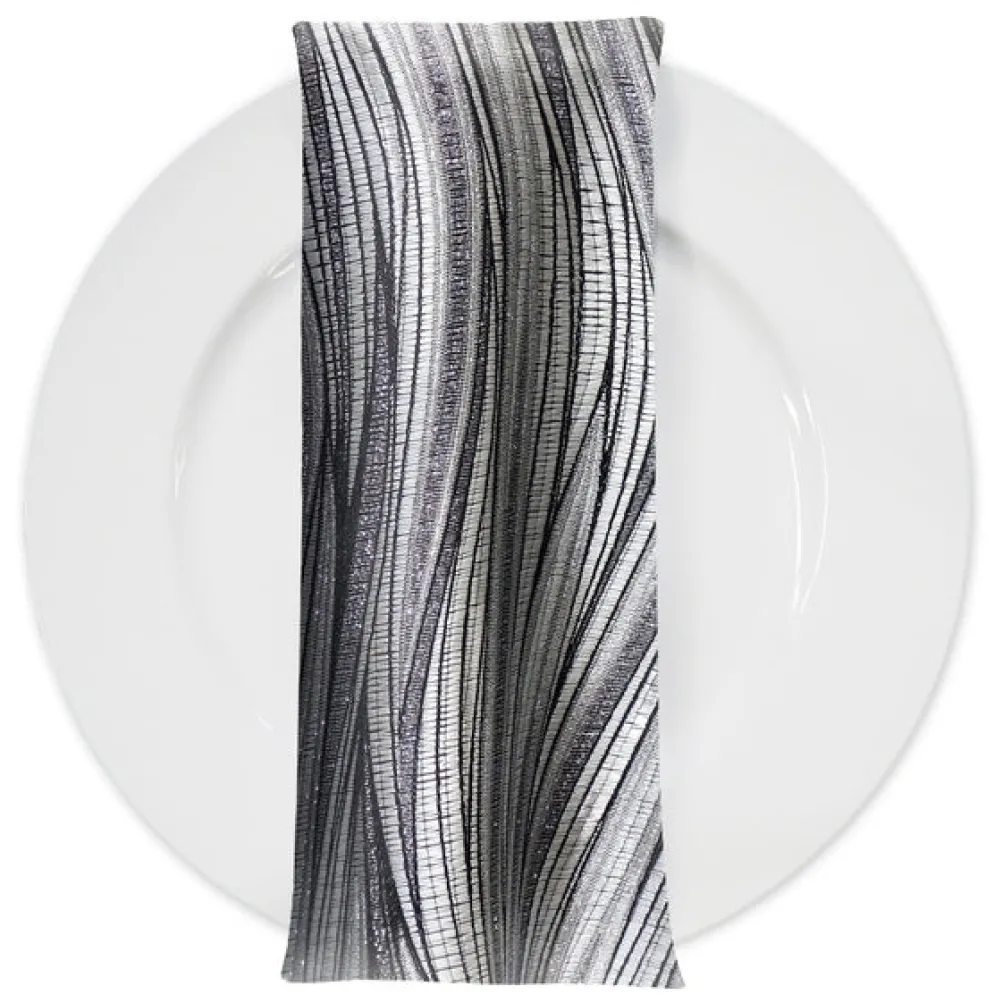 Allure Jacquard Table Napkin in Silver
