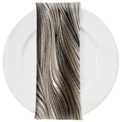 Allure Jacquard Table Napkin in Taupe