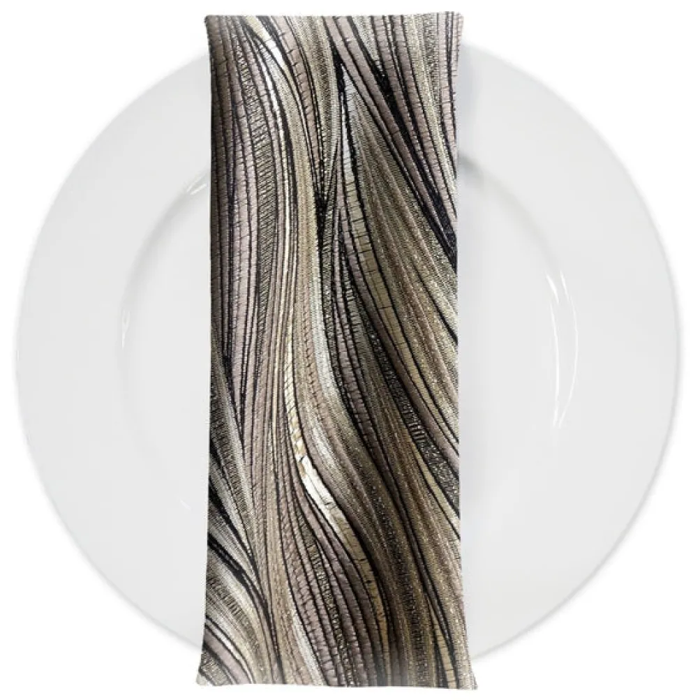Allure Jacquard Table Napkin in Taupe
