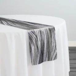 Allure Jacquard Table Runner in Silver