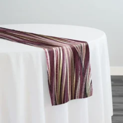 Allure Jacquard Table Runner in Plum
