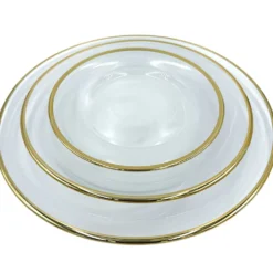 Amaya - Glass Dinnerware in White (Item # 0350)