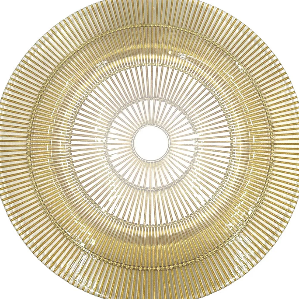 Apollo - Glass Charger Plate in Gold (Item # 0328)