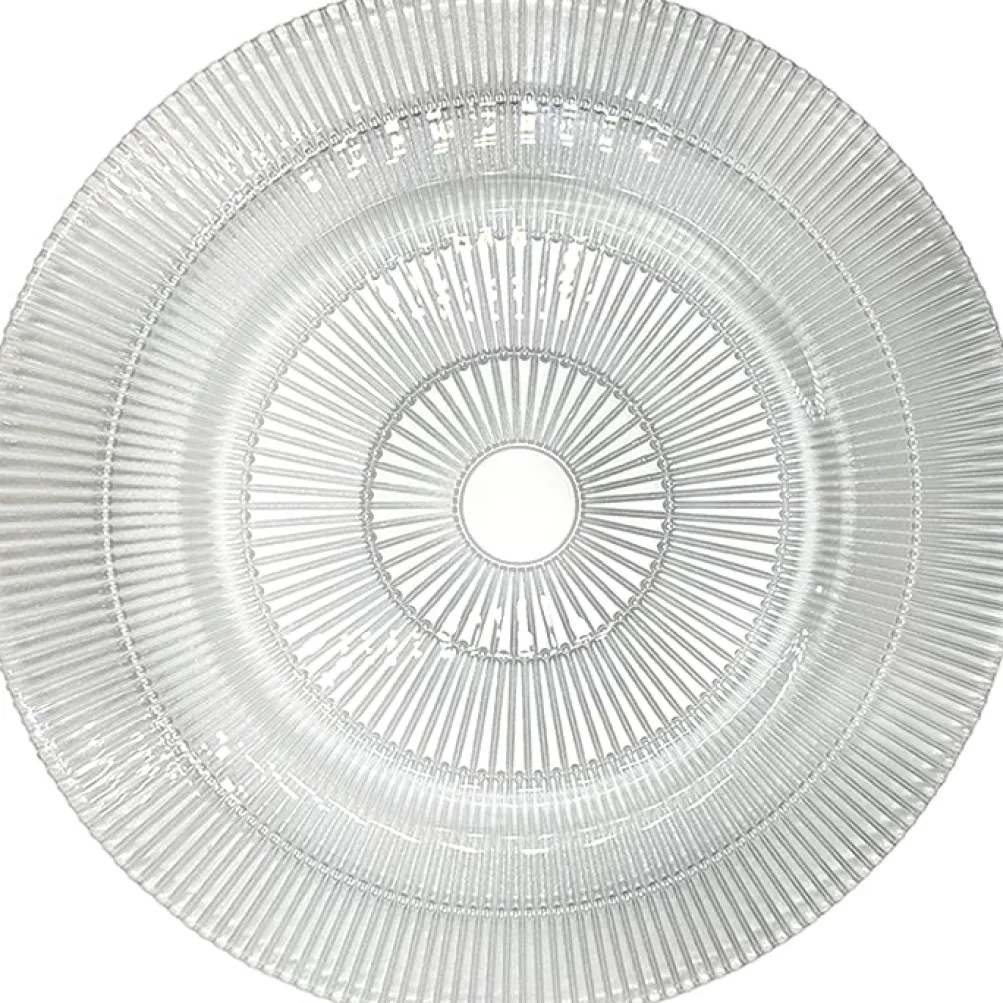 Apollo - Glass Charger Plate in Silver (Item # 0328)