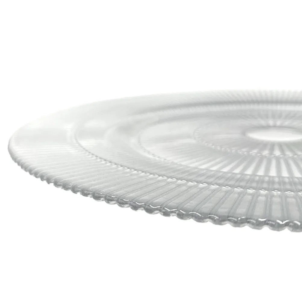 Apollo - Glass Charger Plate in Silver (Item # 0328)
