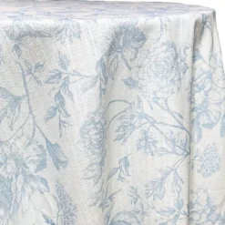 Artistry Bloom (Slub Print) Table Linen in Lt Blue