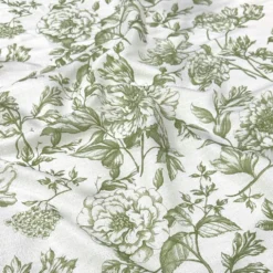 Artistry Bloom (Slub Print) Table Linen in Sage