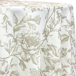 Artistry Bloom (Slub Print) Table Linen in Taupe