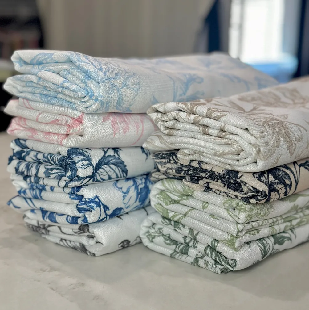 Artistry Bloom (Slub Print) Table Linen in Dusty Rose
