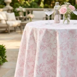 Artistry Bloom (Slub Print) Table Linen in Dusty Rose