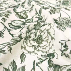 Artistry Bloom (Slub Print) Table Linen in Willow Green