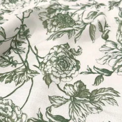Artistry Bloom (Slub Print) Table Linen in Willow Green