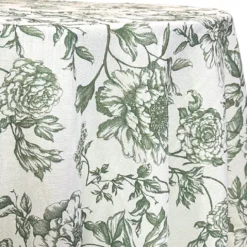 Artistry Bloom (Slub Print) Table Linen in Willow Green