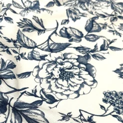 Artistry Bloom (Slub Print) Table Linen in Navy