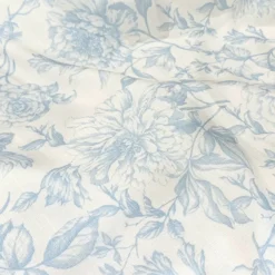 Artistry Bloom (Slub Print) Table Runner in Lt Blue