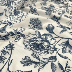 Artistry Bloom (Slub Print) Table Runner in Navy