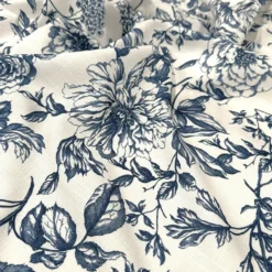Artistry Bloom (Slub Print) Table Runner in Navy