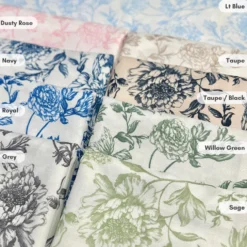 Artistry Bloom (Slub Print) Table Runner in Sage
